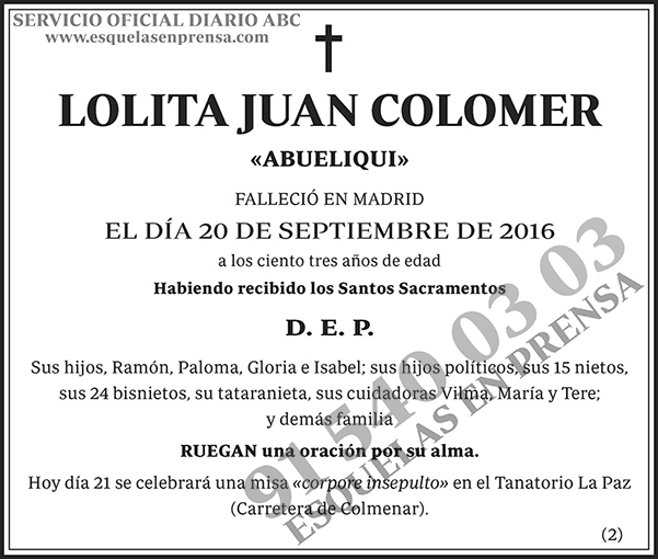 Lolita Juan Colomer
